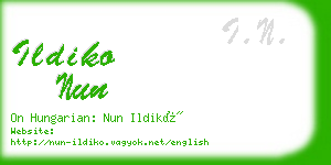 ildiko nun business card